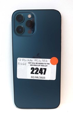 Lot 2247 - iPhone 12 Pro Max 512GB Pacific Blue