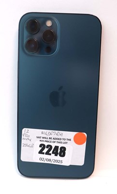 Lot 2248 - iPhone 12 Pro Max 256GB Pacific Blue