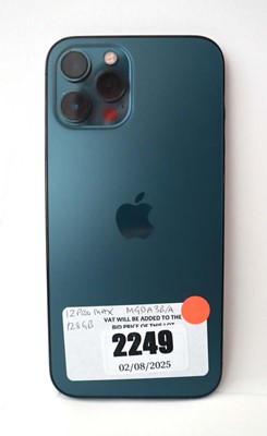 Lot 2249 - iPhone 12 Pro Max 128GB Pacific Blue