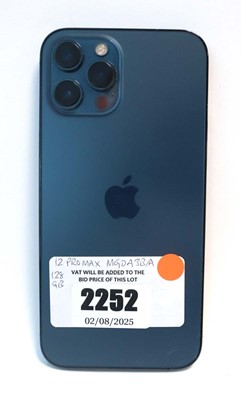 Lot 2252 - iPhone 12 Pro Max 128GB Pacific Blue