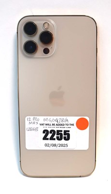 Lot 2255 - iPhone 12 Pro Max 128GB Gold