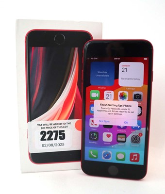 Lot 2275 - iPhone SE 2020 64GB Red with box