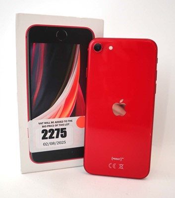 Lot 2275 - iPhone SE 2020 64GB Red with box