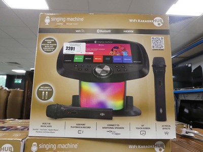 Lot 2201 - Wifi karaoke hub singing machine, boxed