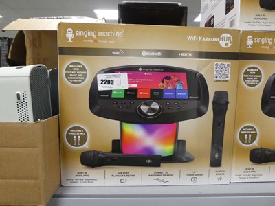 Lot 2203 - Wifi karaoke hub singing machine, boxed