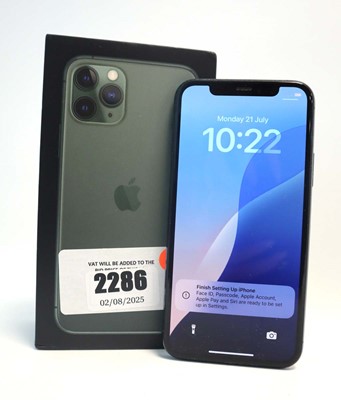 Lot 2286 - iPhone 11 Pro 64GB Midnight Green with box