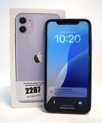Lot 2287 - iPhone 11 128GB Purple with box