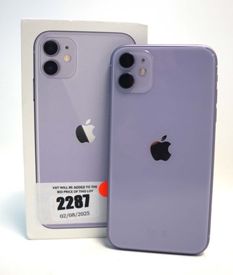 Lot 2287 - iPhone 11 128GB Purple with box