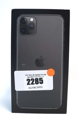 Lot 2285 - iPhone 11 Pro Max 64GB Space Grey with box