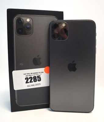 Lot 2285 - iPhone 11 Pro Max 64GB Space Grey with box
