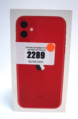 Lot 2289 - iPhone 11 64GB Red with box
