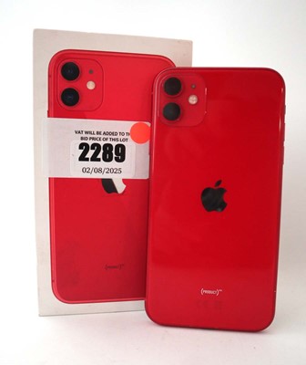 Lot 2289 - iPhone 11 64GB Red with box
