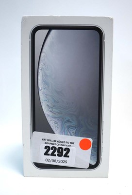 Lot 2292 - iPhone XR 64GB White with box