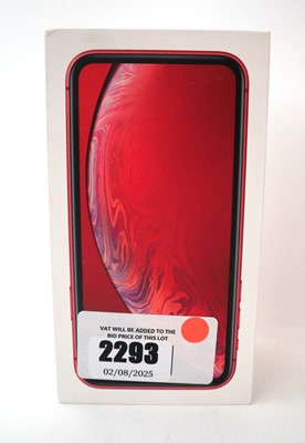 Lot 2293 - iPhone XR 64GB Red with box (cracked back)