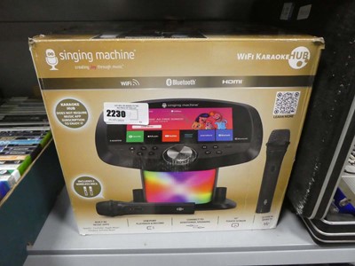 Lot 2230 - Boxed wifi karaoke hub singing machine