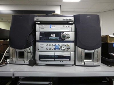 Lot 2244 - An Aiwa music system consisting of a turntable...