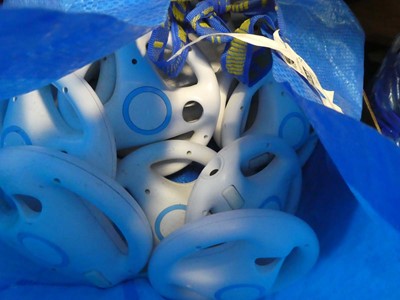 Lot 2240 - Bag containing Nintendo Wii steering wheel...