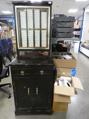 Lot 2242 - Tudor jukebox containing records along with...