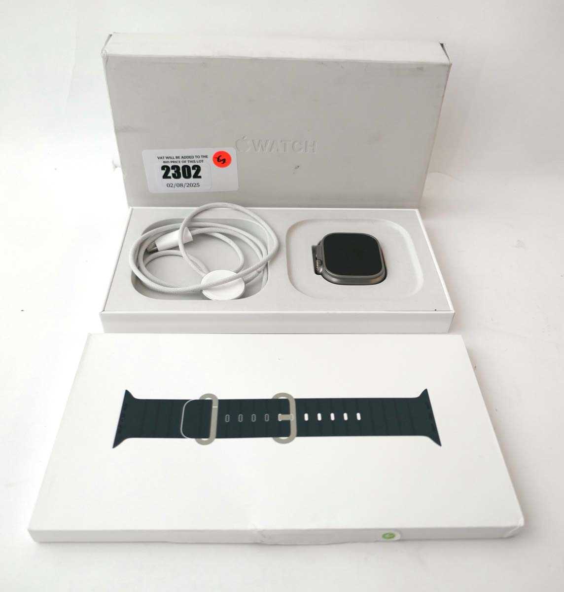 Lot 2302 - Apple Watch Ultra 2 49MM Titanium Blue