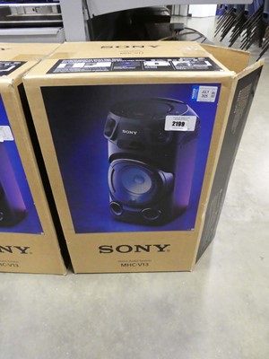 Lot 2199 - Boxed Sony MHCV13 portable bluetooth speaker
