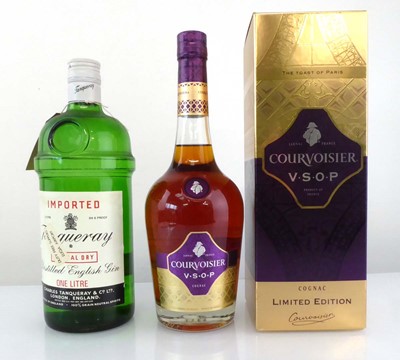 Lot 141 - 2 bottles, 1x Courvoisier VSOP Limited Edition...