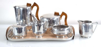 Lot 188 - A Picquot ware tea service including a tray,...