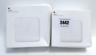 Lot 2442 - Apple USB-C 67W and 70W MagSafe power adapters