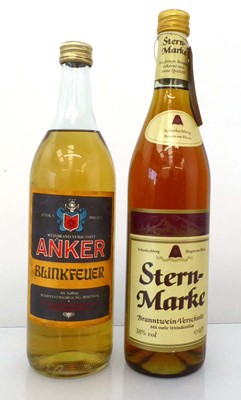 Lot 195 - 2 bottles, 1x Anker Blinkfeuer 38% 70cl & 1x...