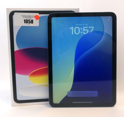 Lot 1058 - iPad 10th Gen A2696 64GB Blue with box