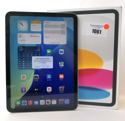 Lot 1061 - iPad 10th Gen A2696 64GB Silver with box
