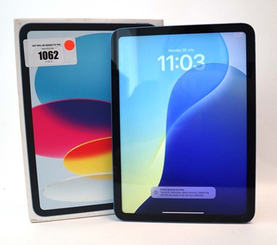 Lot 1062 - iPad 10th Gen A2696 64GB Blue with box