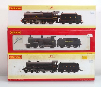 Lot 215 - Three Hornby OO gauge locos: R2631 LMS 4-6-0...
