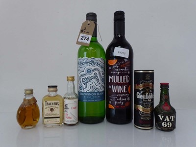 Lot 274 - 2 bottles & 5 miniatures, 1x Pichi Richi 2022...