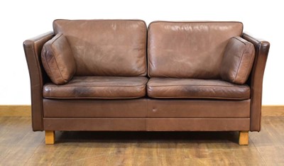 Lot 212 - A 1960/70's Danish two-seater sofa upholstered...