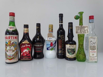 Lot 277 - 8 bottles, 1x Amanda Metaxa Liqueur 17% 70cl,...