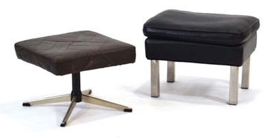 Lot 231 - A 1970's Danish footstool, the surface with...
