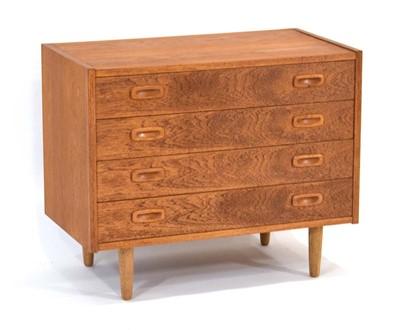 Lot 233 - A 1960's Danish teak chest of four long...