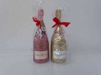 Lot 323 - 2 bottles of Custom Glitter Decorated...