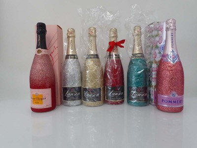 Lot 324 - 6 bottles of Custom Glitter Decorated...