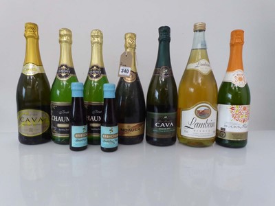 Lot 340 - 7 bottles & 2x mini Babysham Perry, 1x...