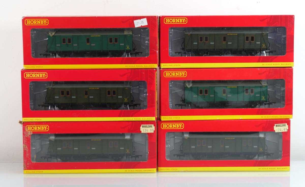 Lot 235 - Six Hornby OO gauge passenger brake coaches,...