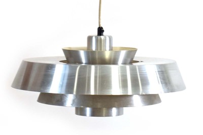Lot 161 - A 1970's Danish spun aluminium ceiling light