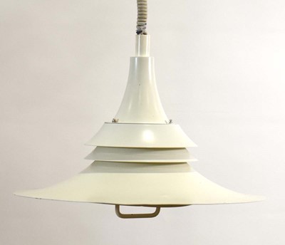 Lot 191 - A 1970's Danish white enamelled pull-down...