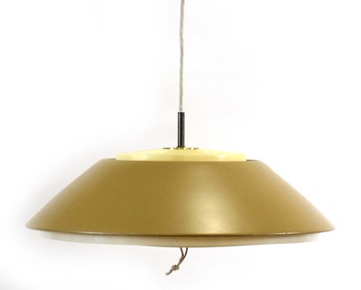 Lot 249 - A Danish brown enamelled ceiling light with a...