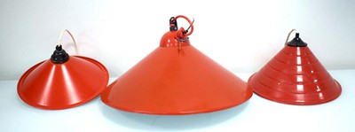 Lot 271 - A group of three 1970's Danish red enamelled...