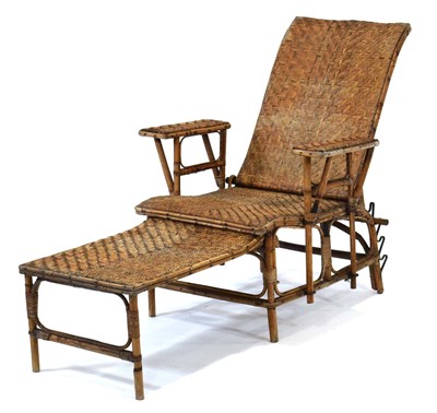 Lot 278 - A 1920's French bamboo and rattan steamer or...