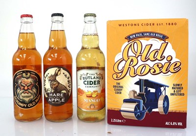 Lot 456 - 13 bottles & 2 boxes of cider, 2x Old Rosie...