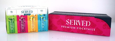 Lot 466 - 6 packs of canned Served cocktails, 2x packs...