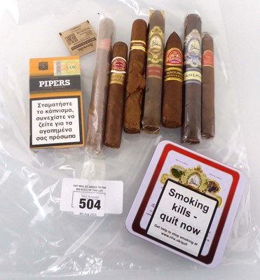 Lot 504 - Assorted cigars including A Romeo Y Julieta...