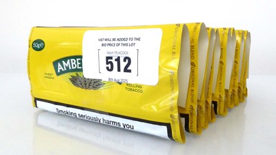 Lot 512 - 10 pouches of 50gm Amberleaf Rolling Tobacco...